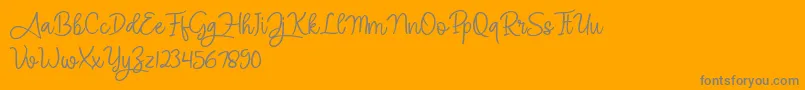 Angel Signature Font – Gray Fonts on Orange Background