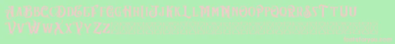 Шрифт AngeLBilsh Demo – розовые шрифты на зелёном фоне