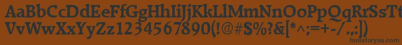 RaleighBold Font – Black Fonts on Brown Background