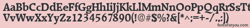 RaleighBold-Schriftart – Schwarze Schriften auf rosa Hintergrund