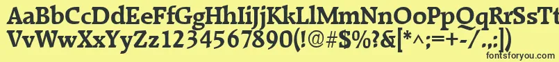 RaleighBold Font – Black Fonts on Yellow Background