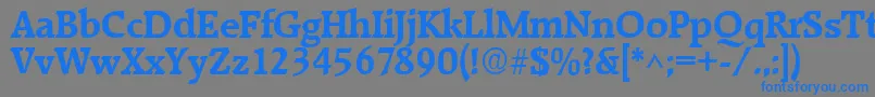 RaleighBold Font – Blue Fonts on Gray Background