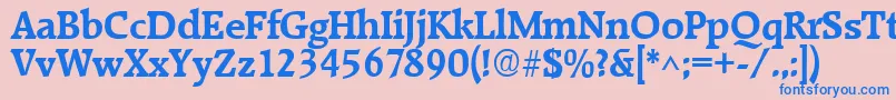 RaleighBold Font – Blue Fonts on Pink Background