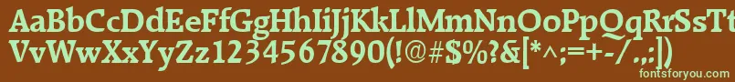 RaleighBold Font – Green Fonts on Brown Background