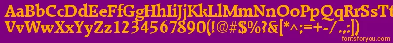 RaleighBold Font – Orange Fonts on Purple Background