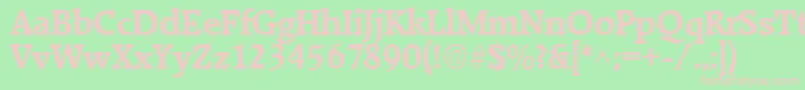 RaleighBold Font – Pink Fonts on Green Background