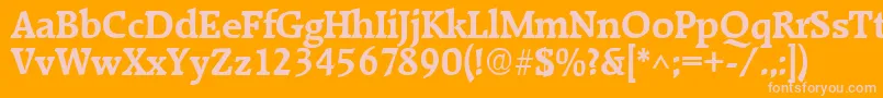 RaleighBold Font – Pink Fonts on Orange Background