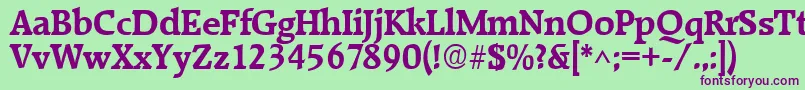 RaleighBold Font – Purple Fonts on Green Background