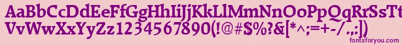 RaleighBold Font – Purple Fonts on Pink Background