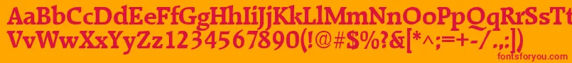 RaleighBold Font – Red Fonts on Orange Background