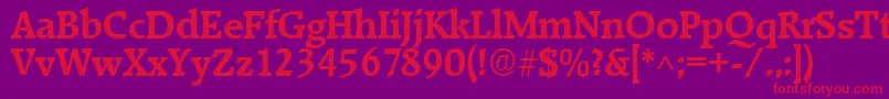 RaleighBold Font – Red Fonts on Purple Background
