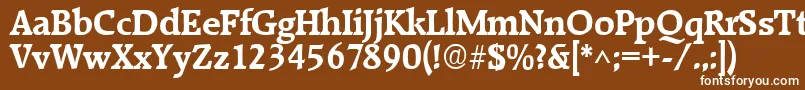 フォントRaleighBold – 茶色の背景に白い文字