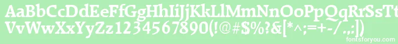 フォントRaleighBold – 緑の背景に白い文字