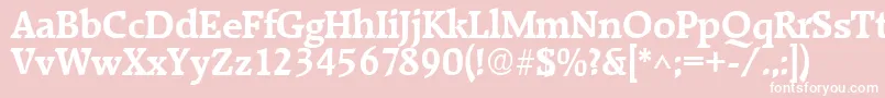 フォントRaleighBold – ピンクの背景に白い文字