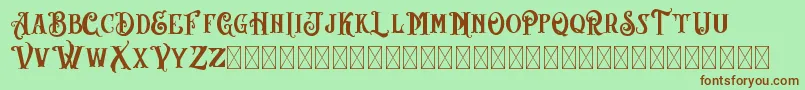 AngeLBilsh Demo Font – Brown Fonts on Green Background