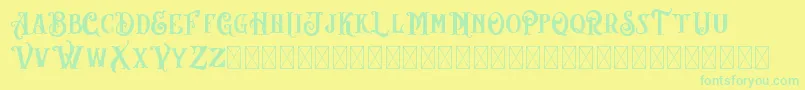 AngeLBilsh Demo Font – Green Fonts on Yellow Background
