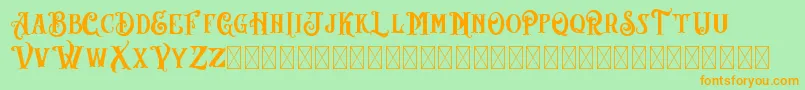 AngeLBilsh Demo Font – Orange Fonts on Green Background