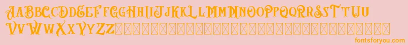 AngeLBilsh Demo Font – Orange Fonts on Pink Background