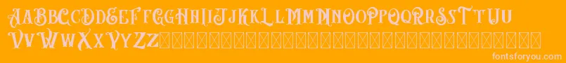 AngeLBilsh Demo Font – Pink Fonts on Orange Background