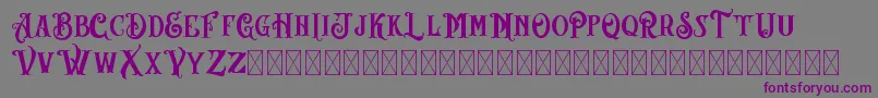 Шрифт AngeLBilsh Demo – фиолетовые шрифты на сером фоне
