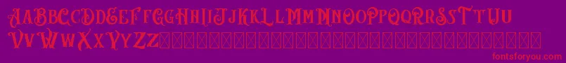 AngeLBilsh Demo-Schriftart – Rote Schriften auf violettem Hintergrund