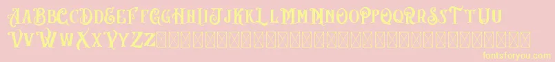 AngeLBilsh Demo Font – Yellow Fonts on Pink Background