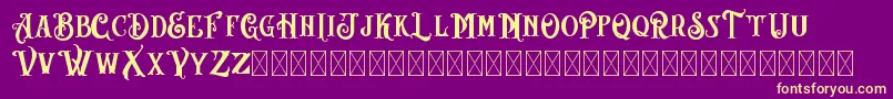 AngeLBilsh Demo Font – Yellow Fonts on Purple Background