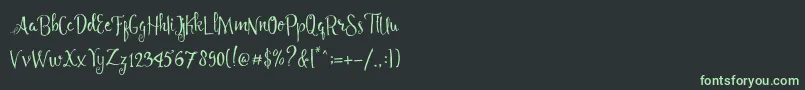 Подробнее о шрифте Angelia Script Free Demo Шрифт Angelia Script Free Demo – зелёные шрифты на чёрном фоне