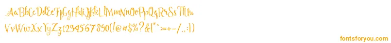 Angelia Script Free Demo-Schriftart – Orangefarbene Schriften