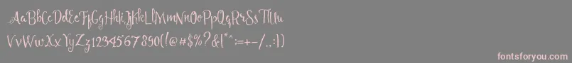 Angelia Script Free Demo Font – Pink Fonts on Gray Background