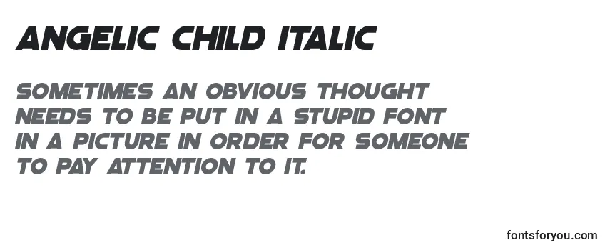 Angelic Child Italic -fontin tarkastelu