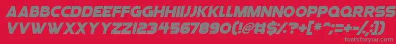 Angelic Child Italic Font – Gray Fonts on Red Background