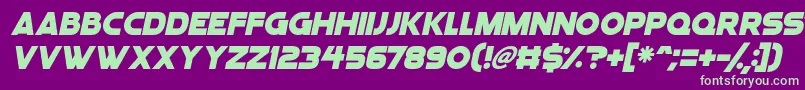 fuente Angelic Child Italic – Fuentes Verdes Sobre Fondo Morado