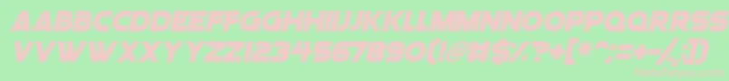 Angelic Child Italic Font – Pink Fonts on Green Background