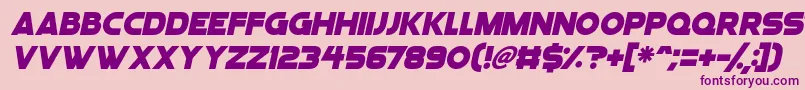 Angelic Child Italic Font – Purple Fonts on Pink Background