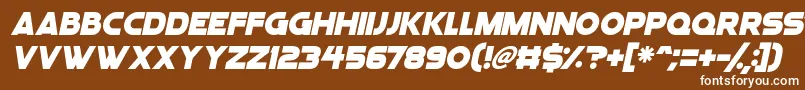 Шрифт Angelic Child Italic – белые шрифты на коричневом фоне