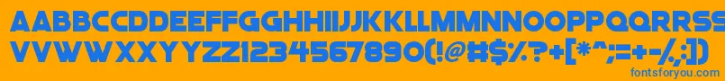 Angelic Child Font – Blue Fonts on Orange Background