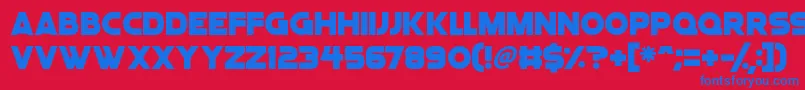 Angelic Child Font – Blue Fonts on Red Background