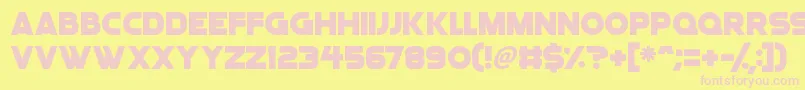 Angelic Child Font – Pink Fonts on Yellow Background