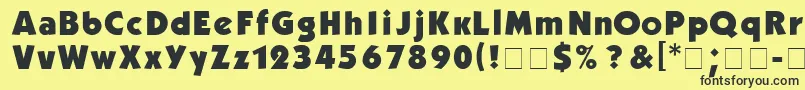 Więcej informacji o czcionce Kabel ffy Czcionka Kabel ffy – czarne czcionki na żółtym tle
