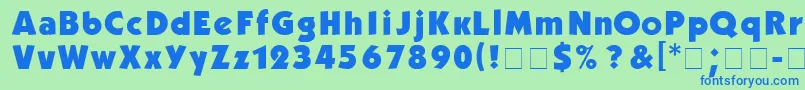 Kabel ffy Font – Blue Fonts on Green Background