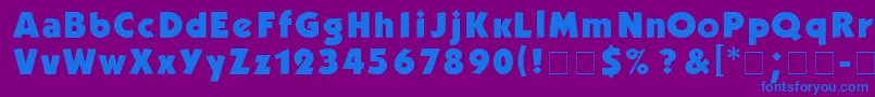 Kabel ffy Font – Blue Fonts on Purple Background