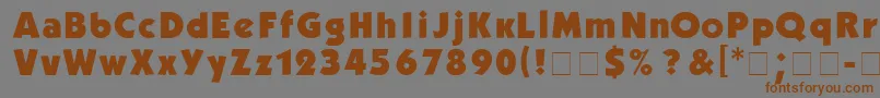 Kabel ffy Font – Brown Fonts on Gray Background