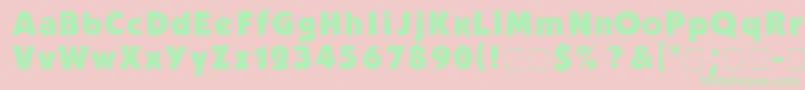 Kabel ffy Font – Green Fonts on Pink Background