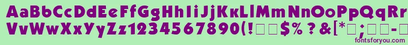 Kabel ffy Font – Purple Fonts on Green Background