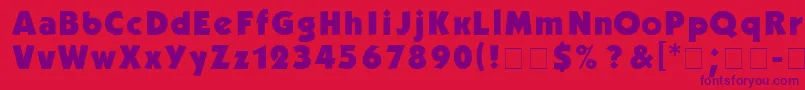 Kabel ffy Font – Purple Fonts on Red Background