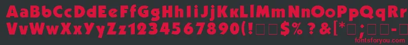 Kabel ffy Font – Red Fonts on Black Background