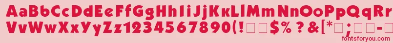 Kabel ffy Font – Red Fonts on Pink Background