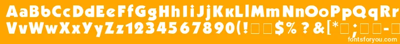 Kabel ffy Font – White Fonts on Orange Background