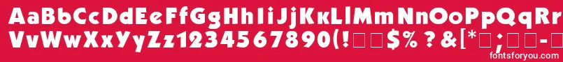 Kabel ffy Font – White Fonts on Red Background